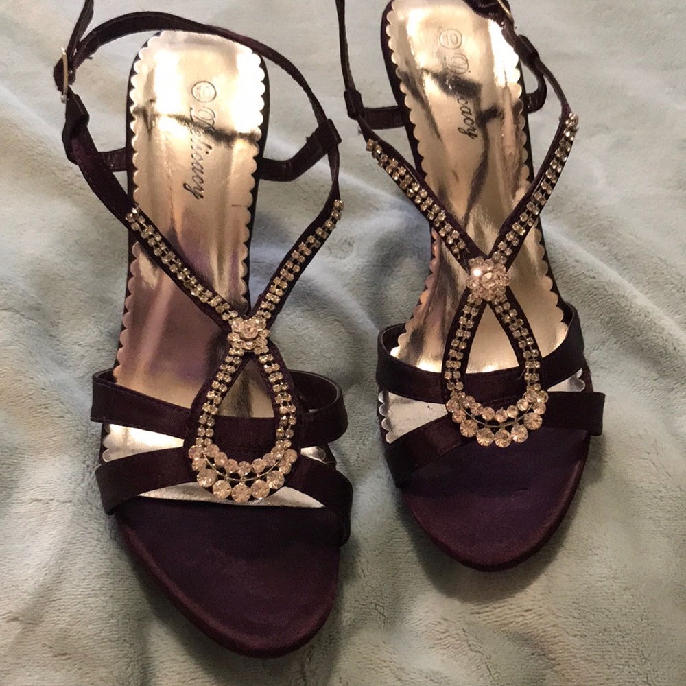 Delicacy Purple Prom Heels Size 10